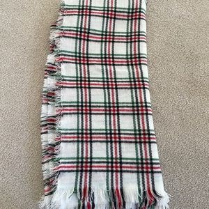 Wool plaid scarf